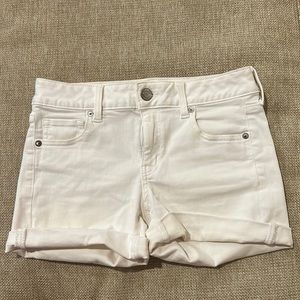American Eagle White Jean Shorts